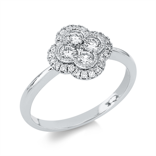 Ring 18 kt WG, 29 Brill. 0,40 ct, TW-si