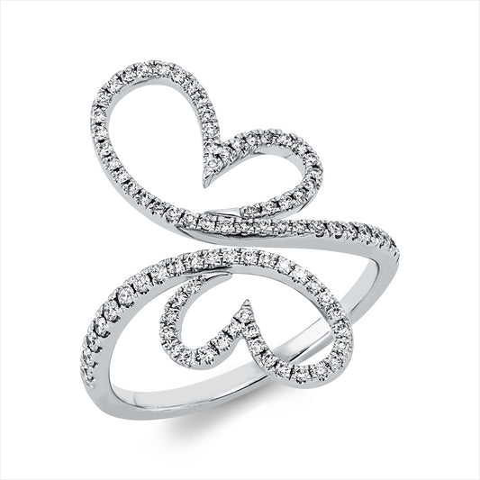 Ring 18 kt WG, 87 Brill. 0,28 ct, TW-si