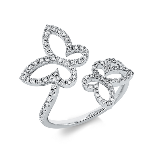 Ring 18 kt WG, 87 Brill. 0,36 ct, TW-si