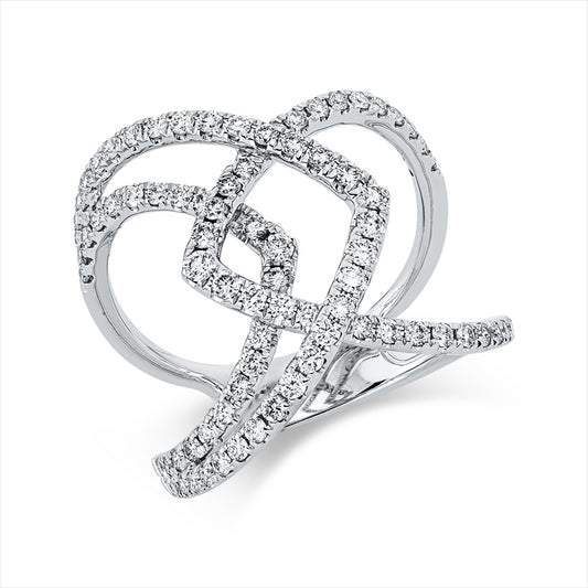 Ring 18 kt WG, 83 Brill. 0,81 ct, TW-si