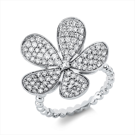 Ring 18 kt WG, 111 Brill. 1,24 ct, TW-si