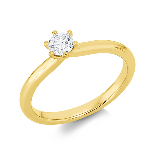 Ring 14 kt GG, GIA2534569642, 1 Brill. 0,30 ct, TW-si
