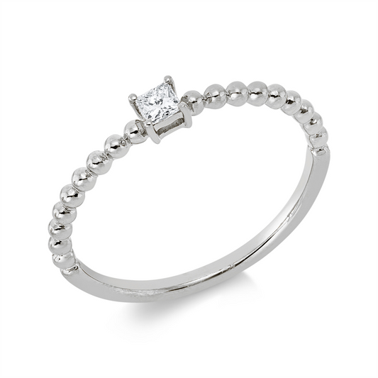 Ring 18 kt WG, 1 Princ. 0,11 ct, TW-si