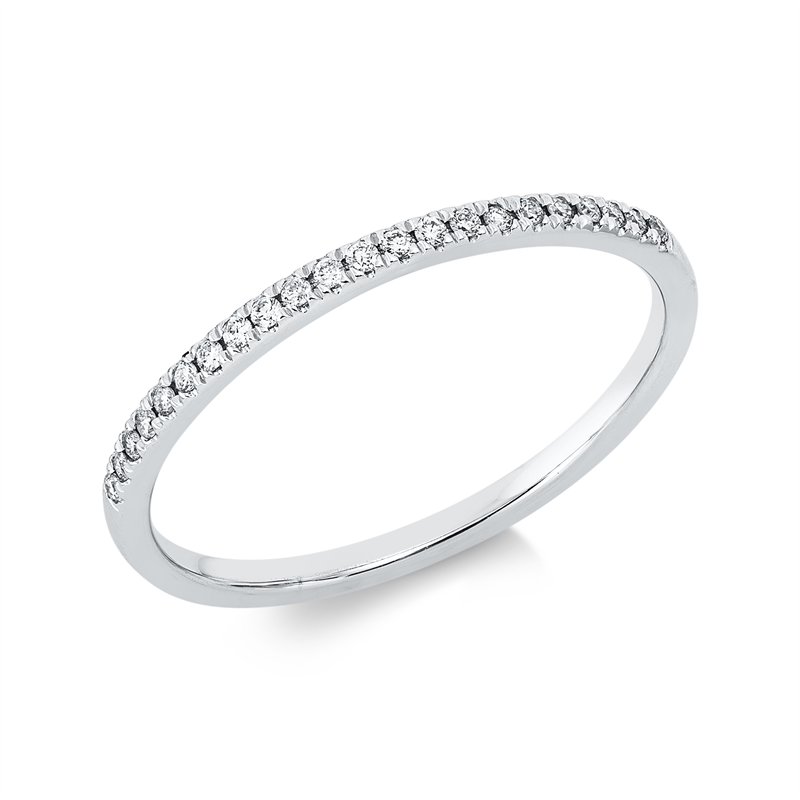 Ring 18 kt WG, 22 Brill. 0,08 ct, TW-si