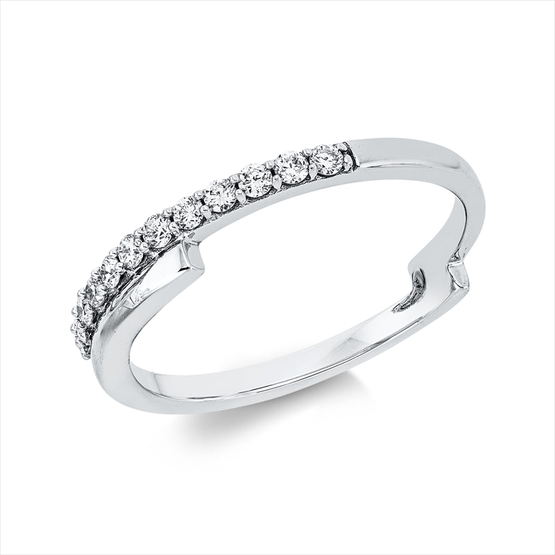 Ring 18 kt WG, 12 Brill. 0,18 ct, TW-si