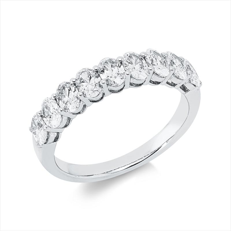 Ring 18 kt WG, 9 Oval 1,19 ct, E-vvs