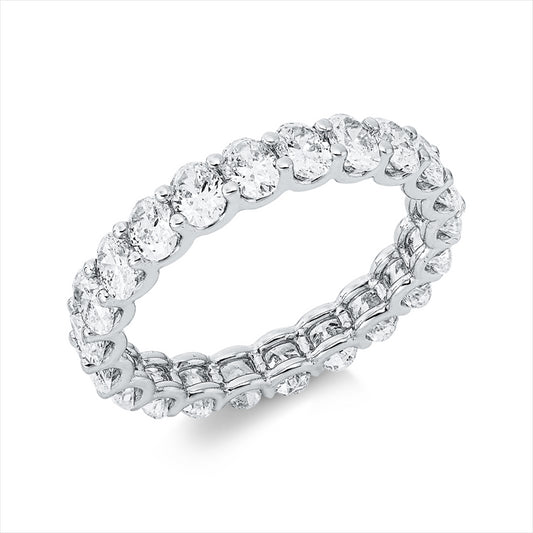 Ring 18 kt WG, 22 Oval 2,96 ct, TW-si