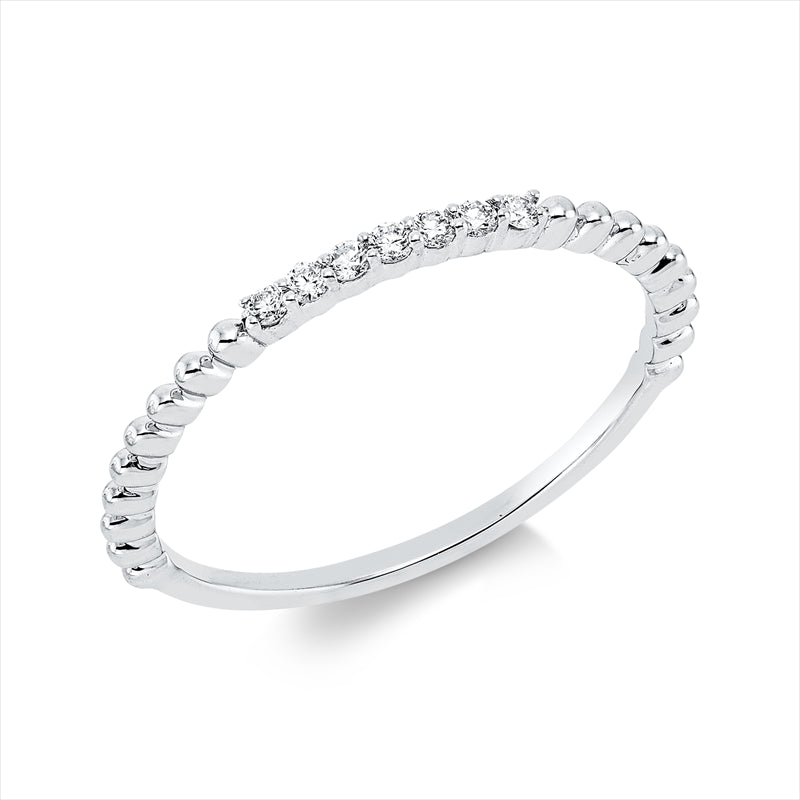 Ring 18 kt WG, 7 Brill. 0,08 ct, TW-si