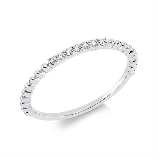 Ring 18 kt WG, 7 Brill. 0,08 ct, TW-si