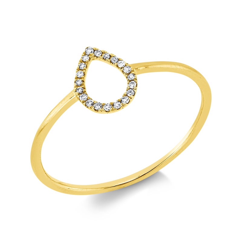Ring 18 kt GG, 20 Dia. 0,04 ct, TW-si