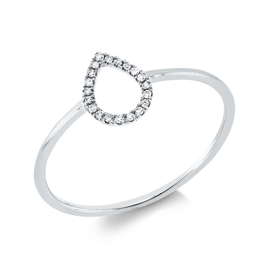 Ring 18 kt WG, 20 Dia. 0,04 ct, TW-si