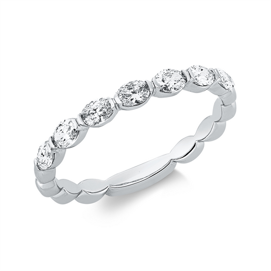 Ring 18 kt WG, 7 Oval 0,47 ct, TW-si