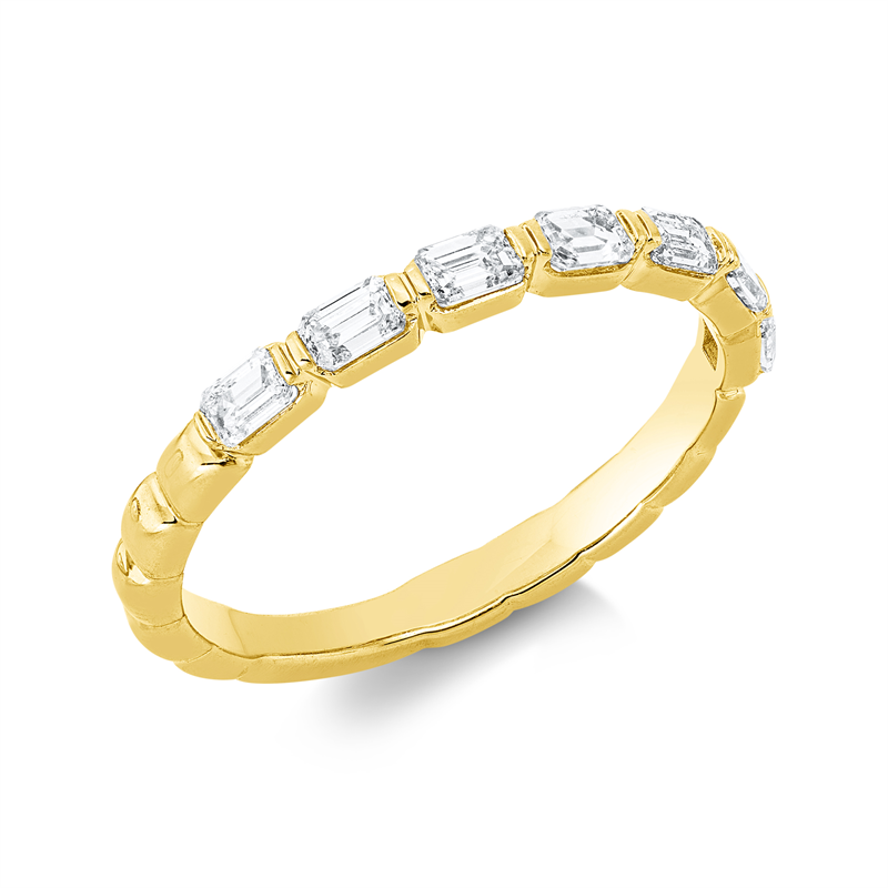 Ring 18 kt GG, 7 Sm.schliff 0,56 ct, TW-si