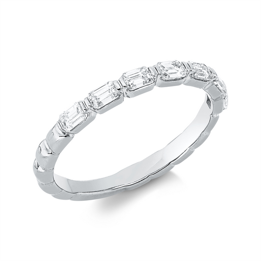 Ring 18 kt WG, 7 Sm.schliff 0,57 ct, TW-si