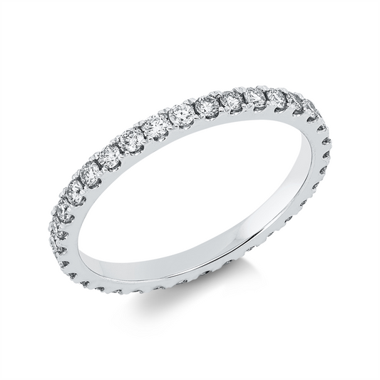 Ring 18 kt WG, 34 Brill. 0,64 ct, W-si