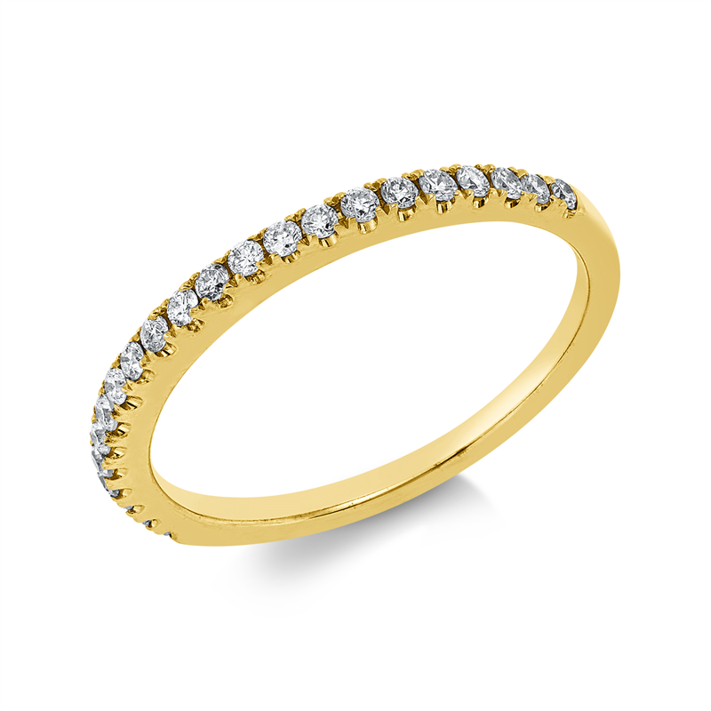 Ring 18 kt GG, 22 Brill. 0,22 ct, TW-si