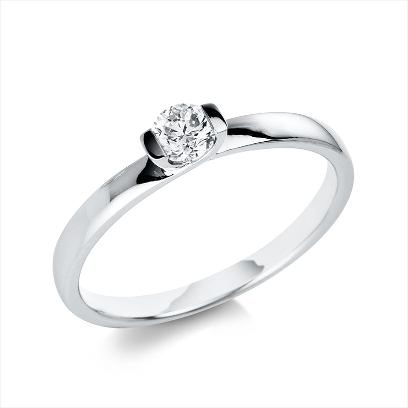 Ring 14 kt WG, 1 Brill. 0,25 ct, TW-si