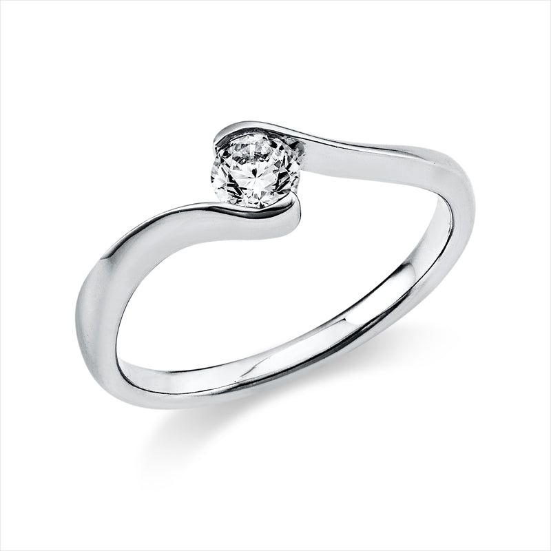 Ring 18 kt WG, 1 Brill. 0,25 ct, TW-si