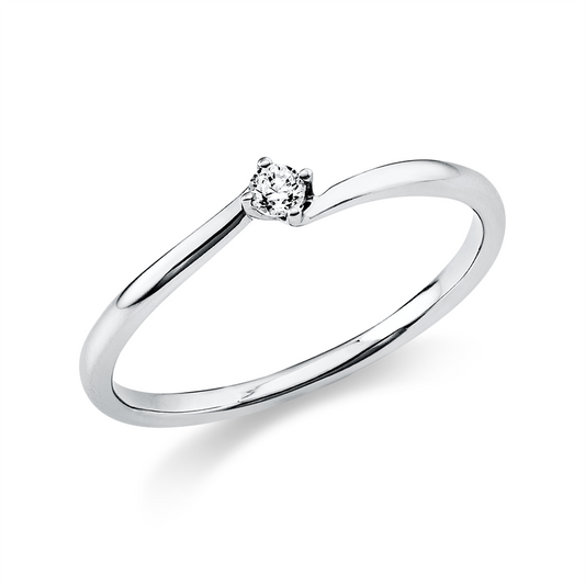 Ring 18 kt WG, 1 Brill. 0,05 ct, TW-si