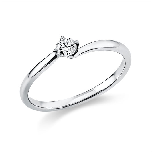 Ring 14 kt WG, 1 Brill. 0,15 ct, TW-si