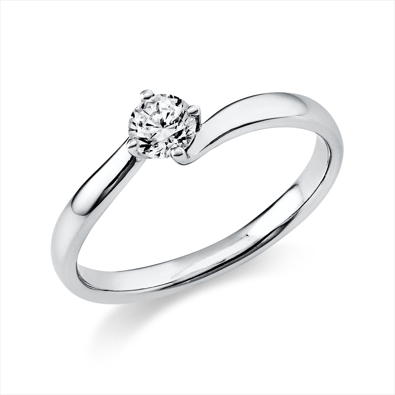 Ring 18 kt WG, 1 Brill. 0,25 ct, TW-si