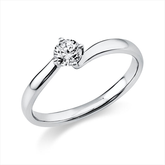 Ring 18 kt WG, 1 Brill. 0,25 ct, TW-si