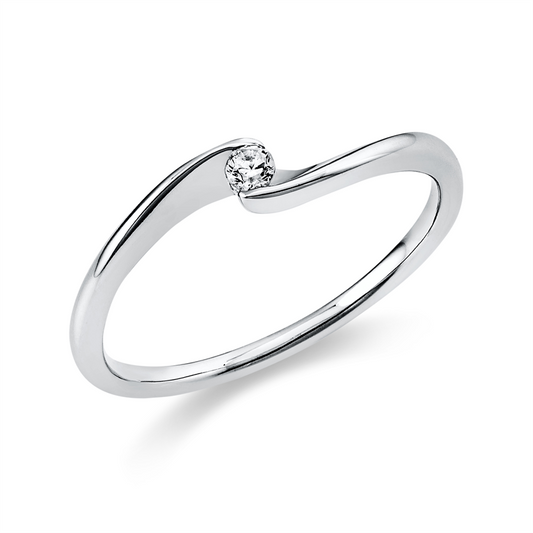 Ring 18 kt WG, 1 Brill. 0,05 ct, TW-si