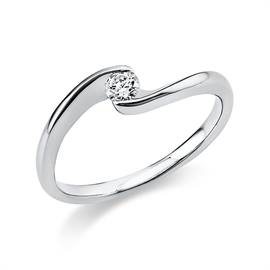 Ring 18 kt WG, 1 Brill. 0,15 ct, TW-si