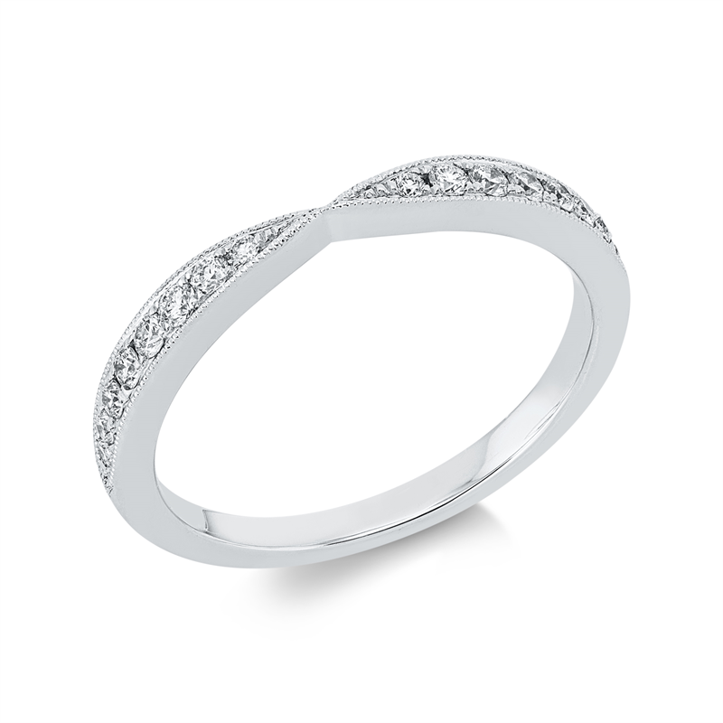 Ring 18 kt WG, 16 Brill. 0,20 ct, TW-si