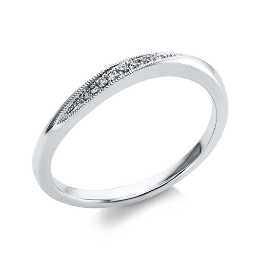 Ring 18 kt WG, 9 Brill. 0,04 ct, TW-si