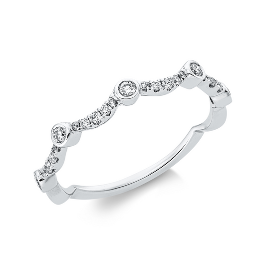 Ring 18 kt WG, 25 Brill. 0,19 ct, TW-si