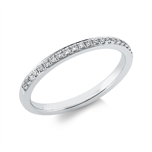 Ring 18 kt WG, 26 Brill. 0,16 ct, TW-si