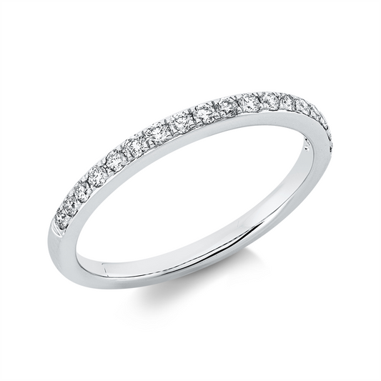 Ring 18 kt WG, 18 Brill. 0,24 ct, TW-si