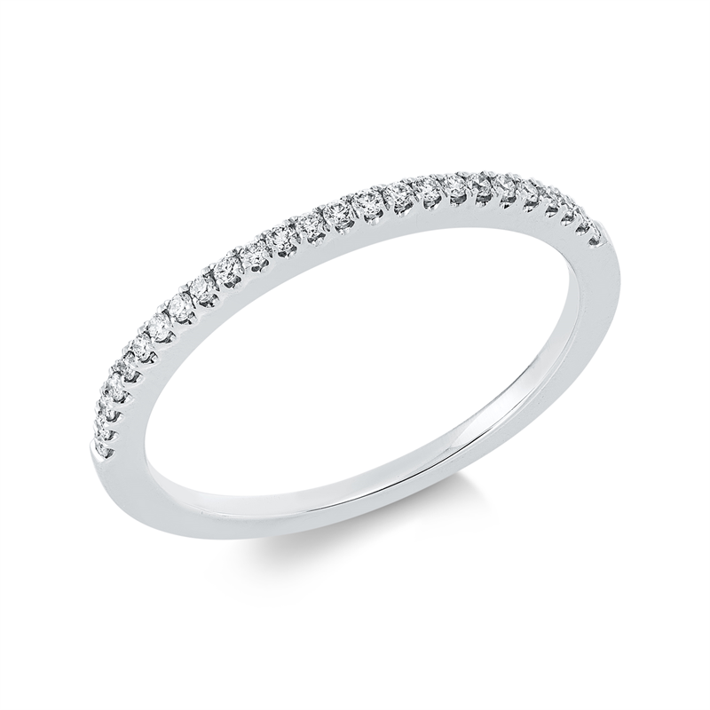 Ring 18 kt WG, 25 Brill. 0,12 ct, TW-si