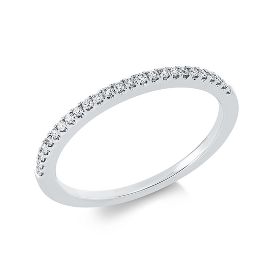 Ring 18 kt WG, 25 Brill. 0,12 ct, TW-si