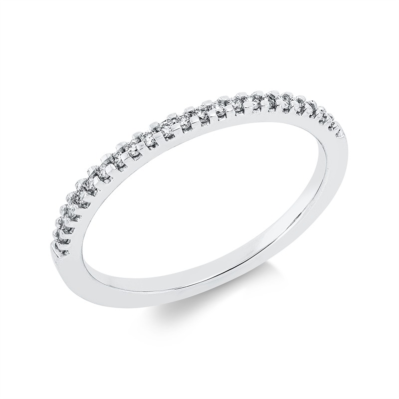 Ring 18 kt WG, 23 Brill. 0,14 ct, TW-si