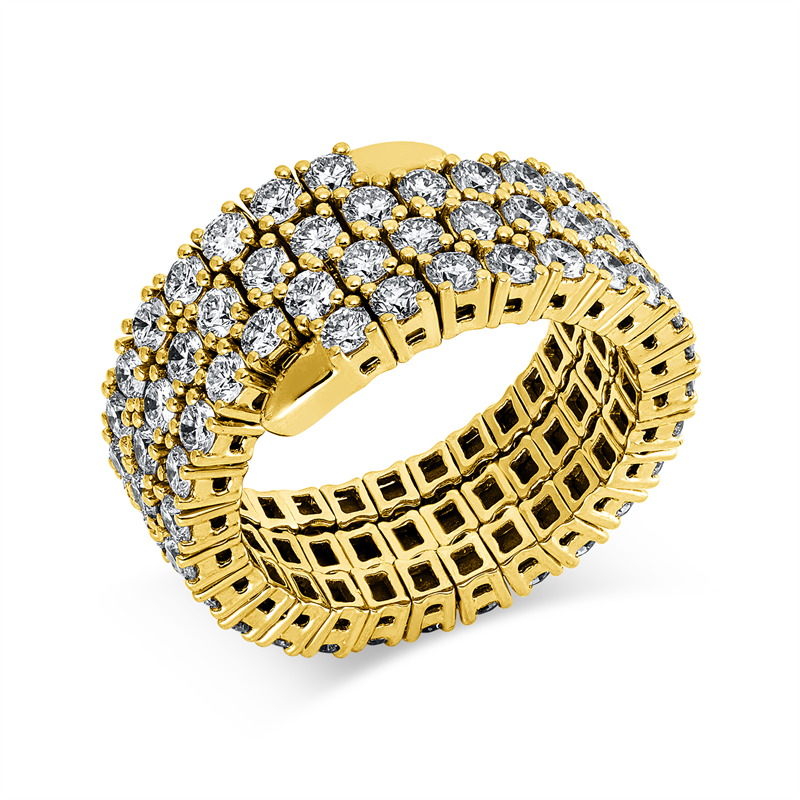 Ring 18 kt GG, 87 Brill. 3,43 ct, TW-si