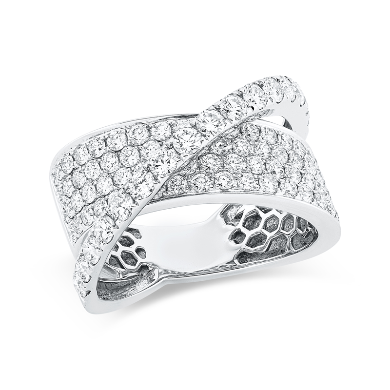 Ring 18 kt WG, 88 Brill. 1,98 ct, TW-vsi
