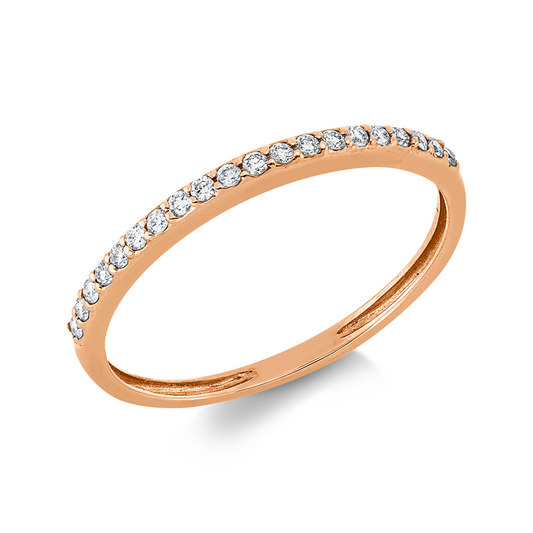 Ring 18 kt RG, 20 Brill. 0,12 ct, TW-si