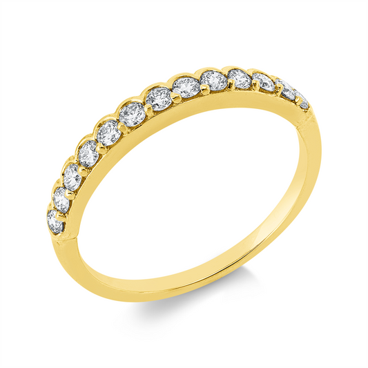 Ring 18 kt GG, 13 Brill. 0,33 ct, TW-si