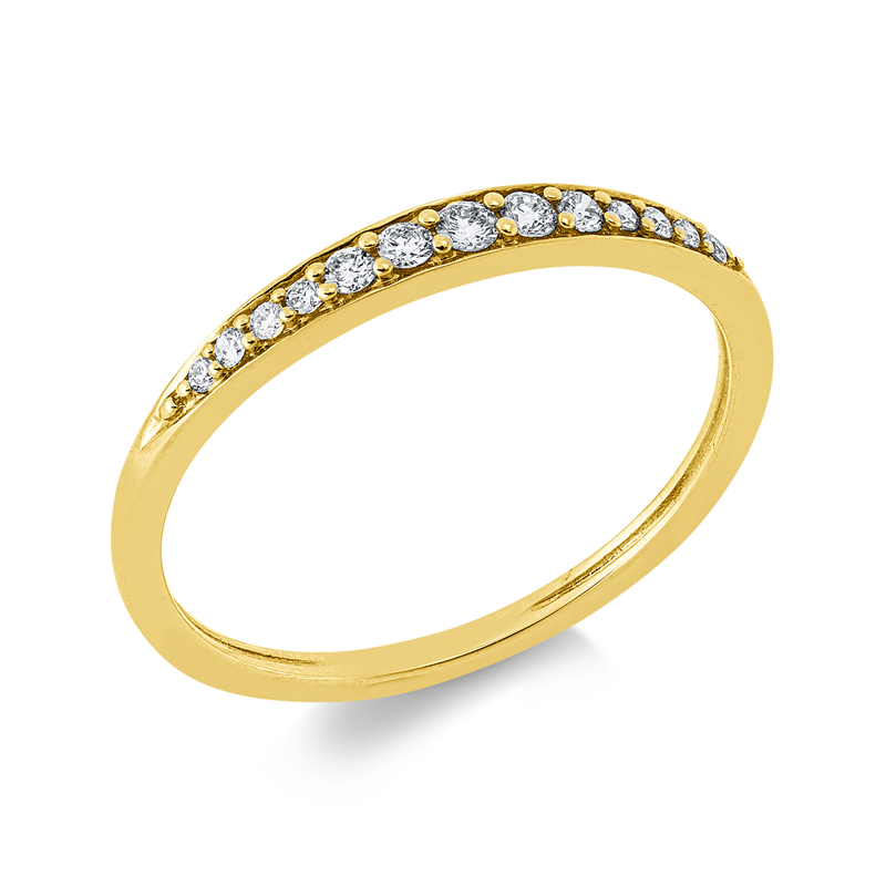 Ring 18 kt GG, 13 Brill. 0,13 ct, TW-si