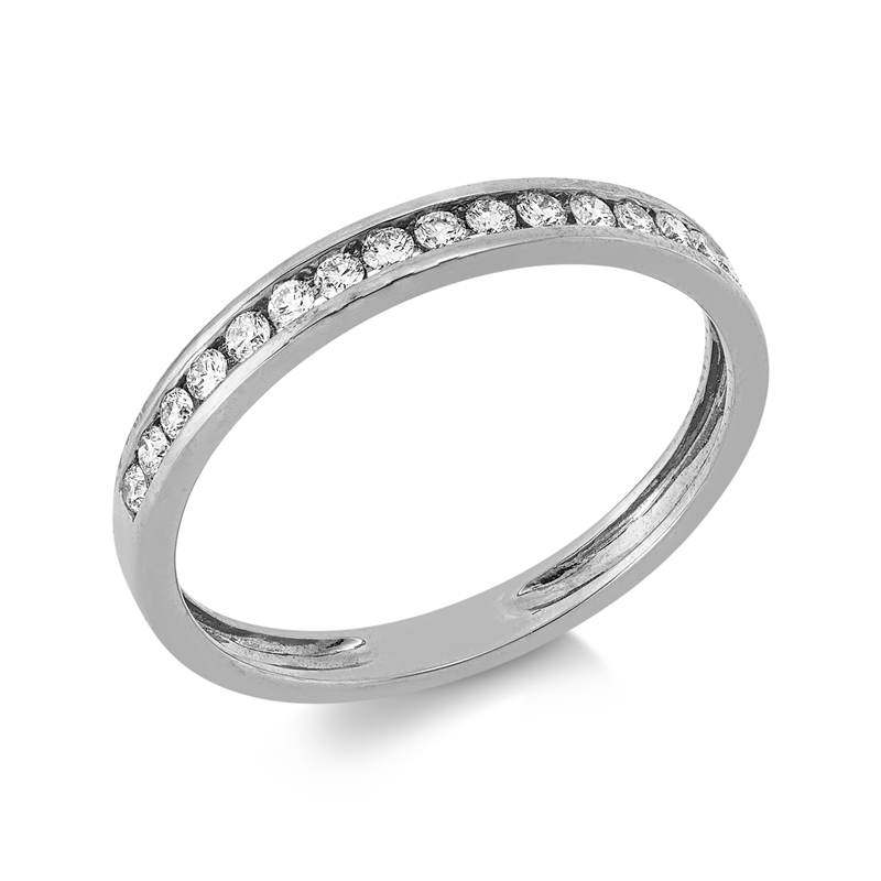 Ring 18 kt WG, 17 Brill. 0,21 ct, TW-si