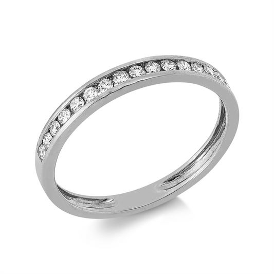 Ring 18 kt WG, 17 Brill. 0,21 ct, TW-si