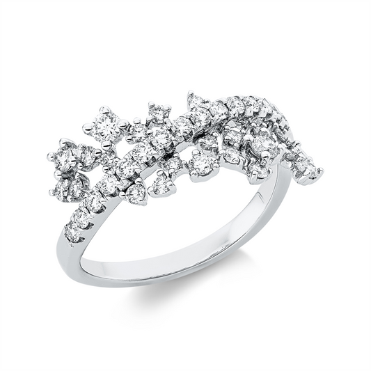 Ring 18 kt WG, 38 Brill. 0,69 ct, TW