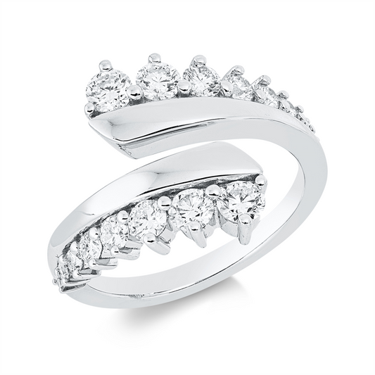 Ring 18 kt WG, 16 Brill. 0,97 ct, TW-si