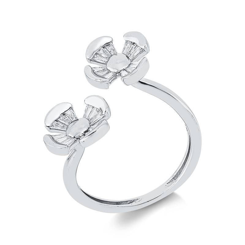 Ring 18 kt WG, 24 Trap. 0,33 ct, TW-vsi