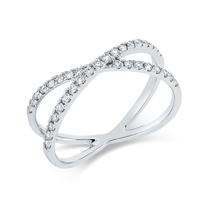 Ring 18 kt WG, 35 Brill. 0,32 ct, TW-si