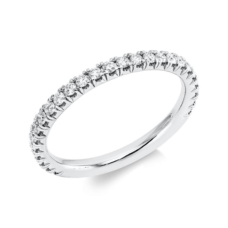 Ring 18 kt WG, 24 Brill. 0,37 ct, TW-si