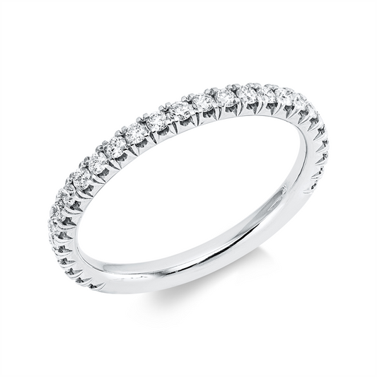 Ring 18 kt WG, 24 Brill. 0,37 ct, TW-si