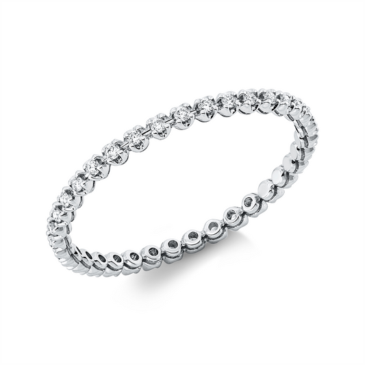 Ring 18 kt WG, 35 Brill. 0,18 ct, TW-si